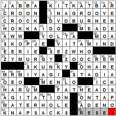 0903-11: New York Times Crossword Answers 3 Sep 11, Saturday