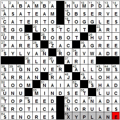 0910-11: New York Times Crossword Answers 10 Sep 11, Saturday
