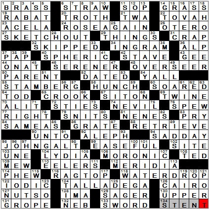 0911-11: New York Times Crossword Answers 11 Sep 11, Sunday