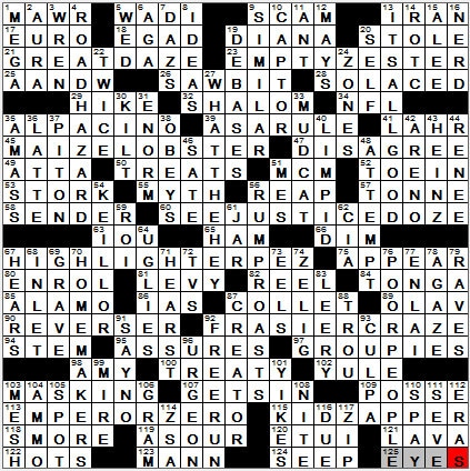 0925-11: New York Times Crossword Answers 25 Sep 11, Sunday