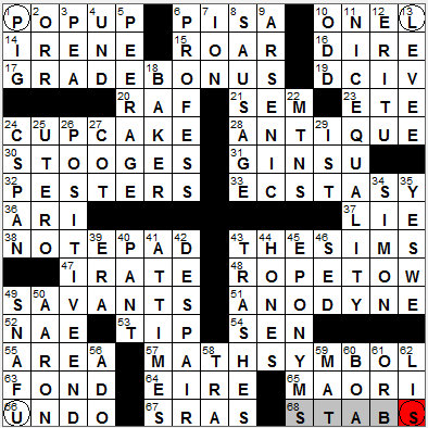 0929-11: New York Times Crossword Answers 29 Sep 11, Thursday