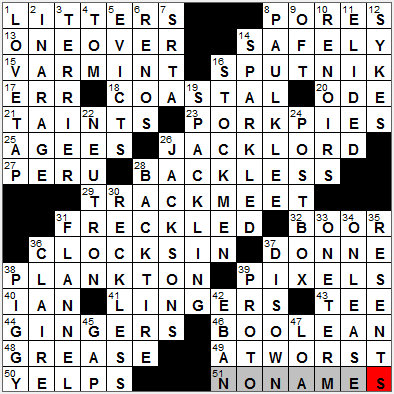 0930-11: New York Times Crossword Answers 30 Sep 11, Friday