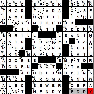 1004-11: New York Times Crossword Answers 4 Oct 11, Tuesday