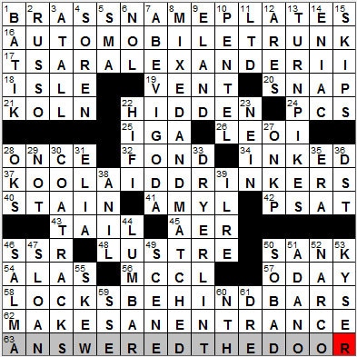 1008-11: New York Times Crossword Answers 8 Oct 11, Saturday