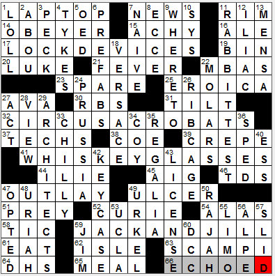 1011-11: New York Times Crossword Answers 11 Oct 11, Tuesday