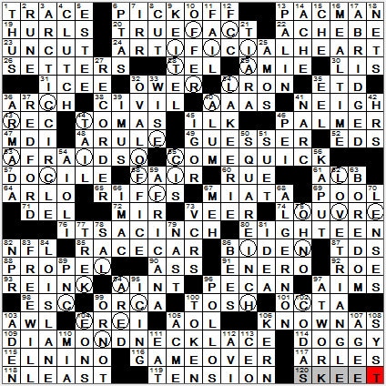 1016-11: New York Times Crossword Answers 16 Oct 11, Sunday