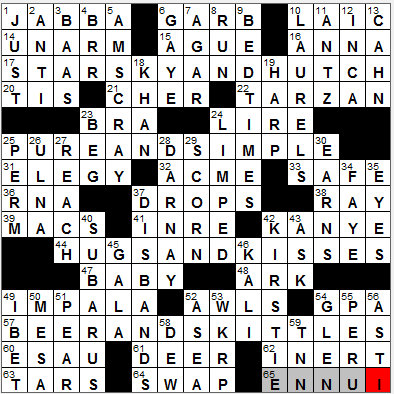 1018-11: New York Times Crossword Answers 18 Oct 11, Tuesday