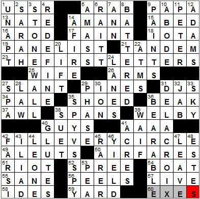 1022-11: New York Times Crossword Answers 22 Oct 11, Saturday