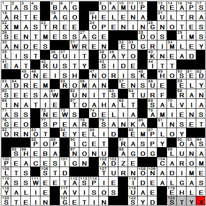 1023-11: New York Times Crossword Answers 23 Oct 11, Sunday