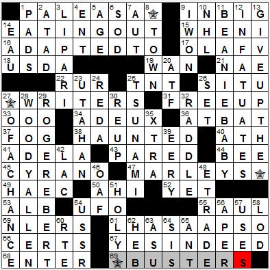 1027-11: New York Times Crossword Answers 27 Oct 11, Thursday