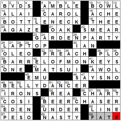 1116-11: New York Times Crossword Answers 16 Nov 11, Wednesday