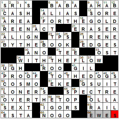 1124-11: New York Times Crossword Answers 24 Nov 11, Thursday
