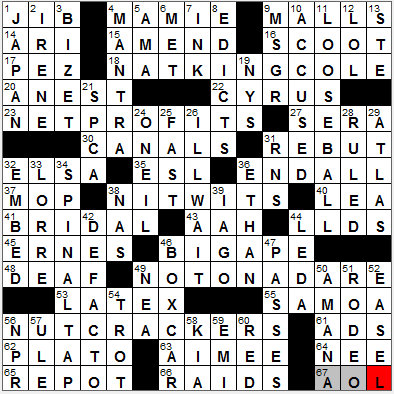 1205-11: New York Times Crossword Answers 5 Dec 11, Monday