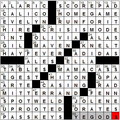 1209-11: New York Times Crossword Answers 9 Dec 11, Friday