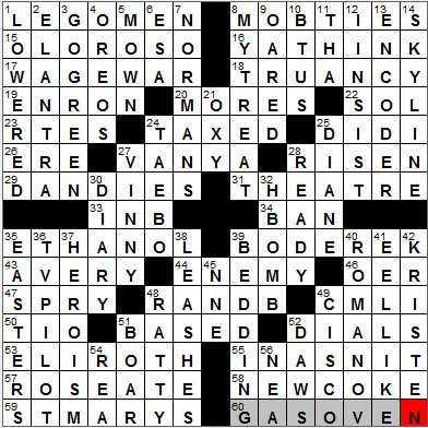 1210-11: New York Times Crossword Answers 10 Dec 11, Saturday