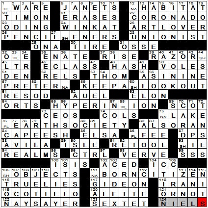 1211-11: New York Times Crossword Answers 11 Dec 2011, Sunday