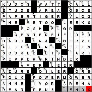 1212-11: New York Times Crossword Answers 12 Dec 11, Monday