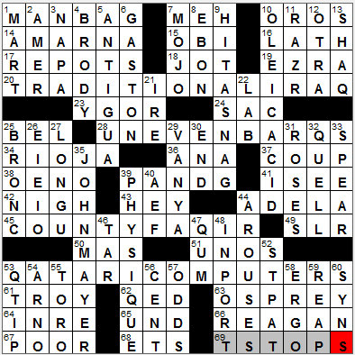 1214-11: New York Times Crossword Answers 14 Dec 11, Wednesday