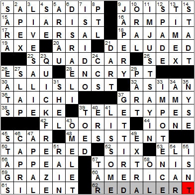 1217-11: New York Times Crossword Answers 17 Dec 11, Saturday
