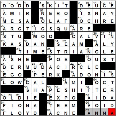 1222-11: New York Times Crossword Answers 22 Dec 11, Thursday