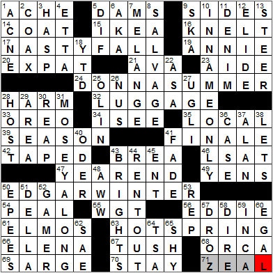 1226-11: New York Times Crossword Answers 26 Dec 11, Monday