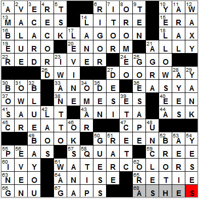 1227-11: New York Times Crossword Answers 27 Dec 11, Tuesday