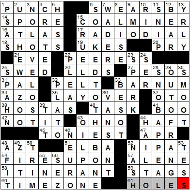 1230-11: New York Times Crossword Answers 30 Dec 11, Friday