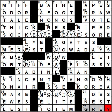 0117-12: New York Times Crossword Answers 17 Jan 12, Tuesday