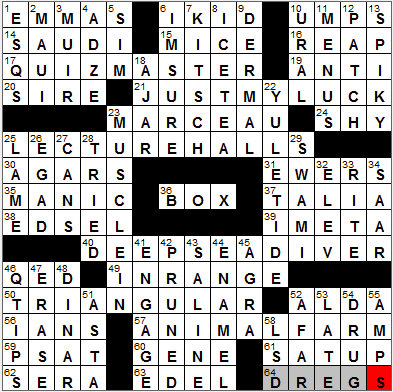 0127-12: New York Times Crossword Answers 27 Jan 12, Friday