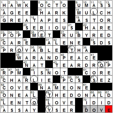 0201 12 New York Times Crossword Answers 1 Feb 12 Wednesday Nyxcrossword Com
