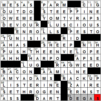 0204-12: New York Times Crossword Answers 4 Feb 12, Saturday
