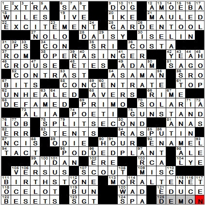 0205-12: New York Times Crossword Answers 5 Feb 12, Sunday