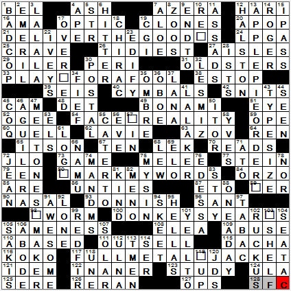 0212-12: New York Times Crossword Answers 12 Feb 12, Sunday