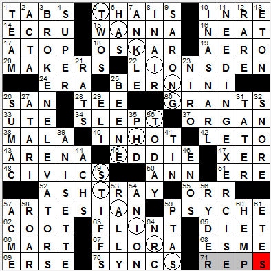 0215-12: New York Times Crossword Answers 15 Feb 12, Wednesday