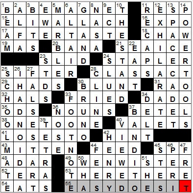 0217-12: New York Times Crossword Answers 17 Feb 12, Friday