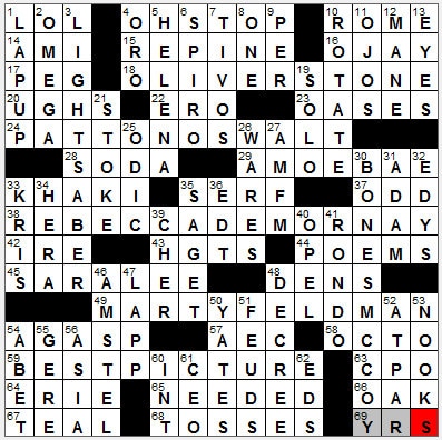 0221-12: New York Times Crossword Answers 21 Feb 12, Tuesday