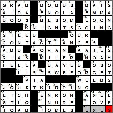 0222-12: New York Times Crossword Answers 22 Feb 12, Wednesday
