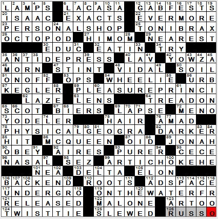 0226-12: New York Times Crossword Answers 26 Feb 12, Sunday