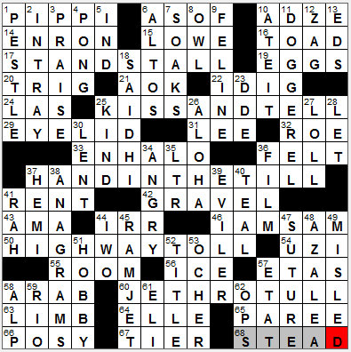 0227-12: New York Times Crossword Answers 27 Feb 12, Monday
