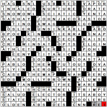 0311-12: New York Times Crossword Answers 11 Mar 12, Sunday