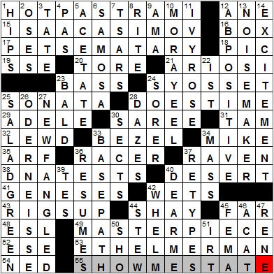 0324-12: New York Times Crossword Answers 24 Mar 12, Saturday