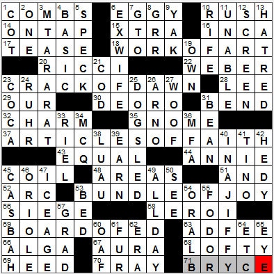 0328-12: New York Times Crossword Answers 28 Mar 12, Wednesday