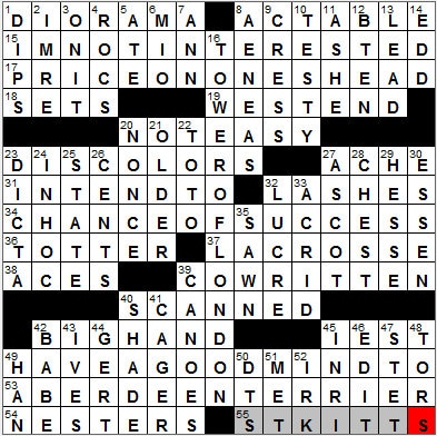 0407-12: New York Times Crossword Answers 7 Apr 12, Saturday