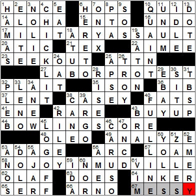 0411-12: New York Times Crossword Answers 11 Apr 12, Wednesday