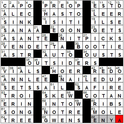 0419-12: New York Times Crossword Answers 19 Apr 12, Thursday