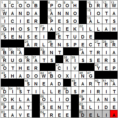 0507-12: New York Times Crossword Answers 7 May 12, Monday