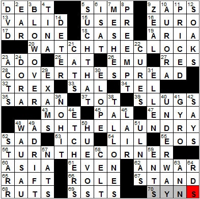 0514-12: New York Times Crossword Answers 14 May 12, Monday