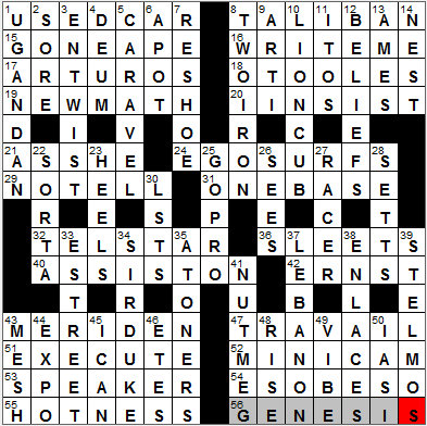 0517-12: New York Times Crossword Answers 17 May 12, Thursday