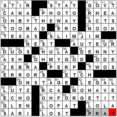 0521-12: New York Times Crossword Answers 21 May 12, Monday