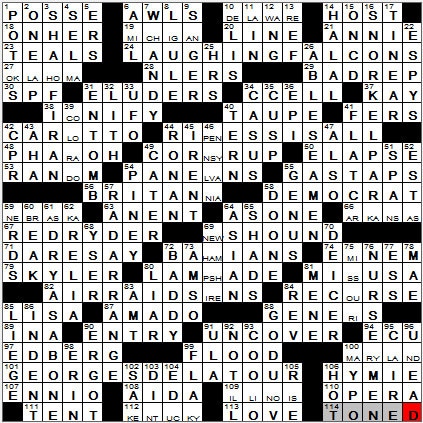 0527-12: New York Times Crossword Answers 27 May 12, Sunday